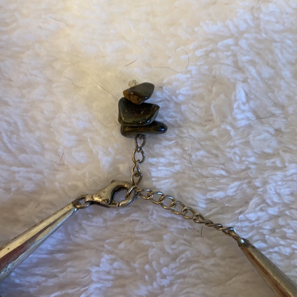 🌟 Vintage 3 Strand Natural Granite Necklace - Picture 3 of 3